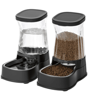 Automatic Cat Feeder and Food Dispenser Gravity Pet Feeder Cat Dog Bowls for Water and Food 2Pcs